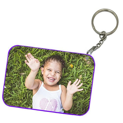 Portachiavi Rettangolare Bordo Viola